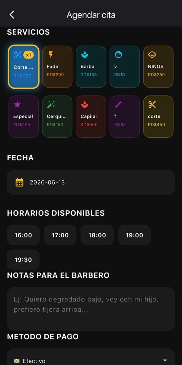 Reserva de citas BarberMeet